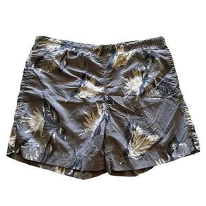 Nautica Gray Blue Men’s Floral Print Short Swimming Trunk Pants SZ S # 1053